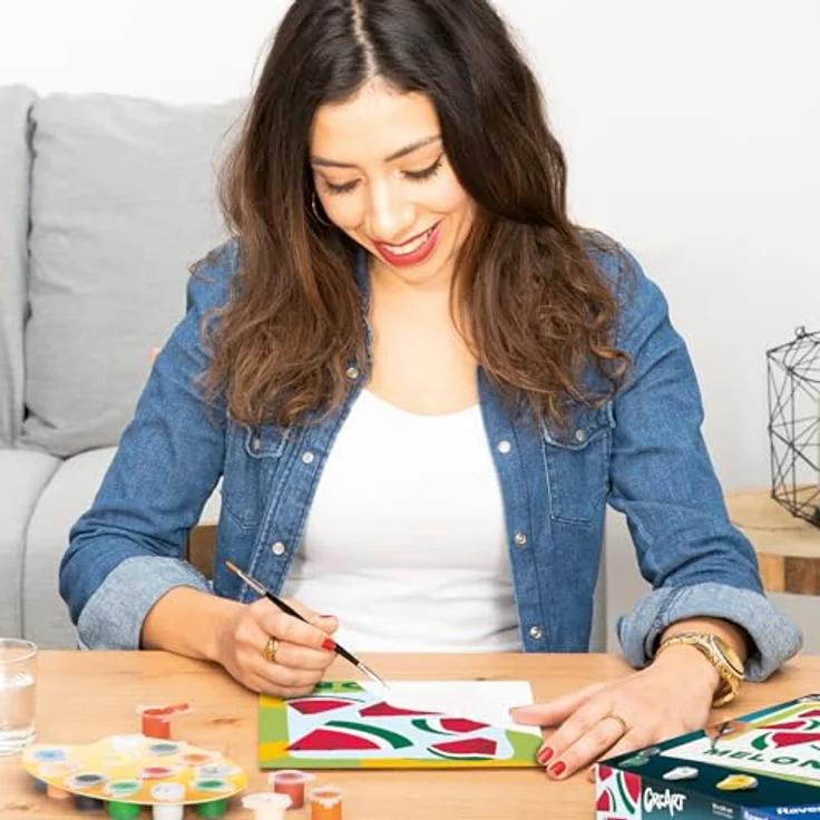 Ravensburger CreArt Malen nach Zahlen, Melonen-Motiv für Erwachsene, 24 Acrylfarben, made in Europe – Bild 3