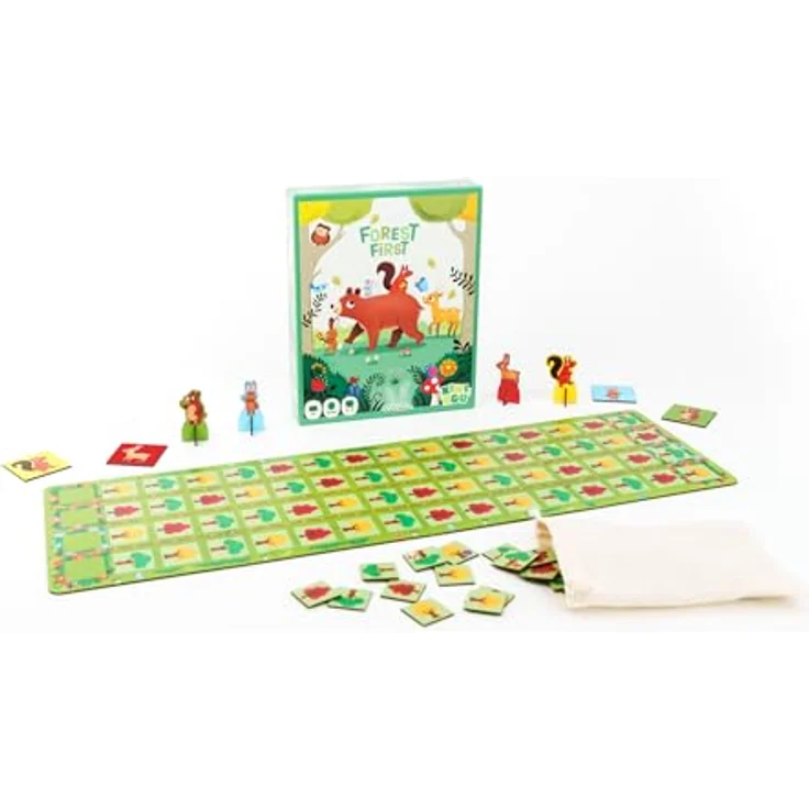 Blackrock Spiele Forest First - Brettspiel für Kinder ab 3 Jahren - Waldrennen für 2 bis 4 Spieler - Schnelles Spiel mit einfachen Regeln - Kiwizou – Bild 3