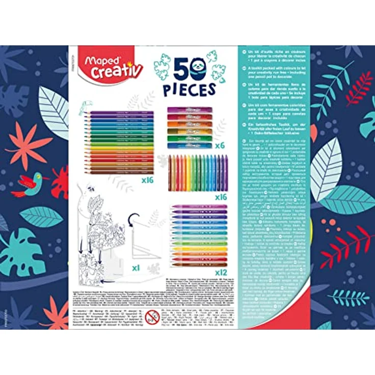 Maped CREATIV - großes Mal- und Bastel-Set 50-tlg. - inkl. Stifte-Köcher zum selbst gestalten, 907037 – Bild 3