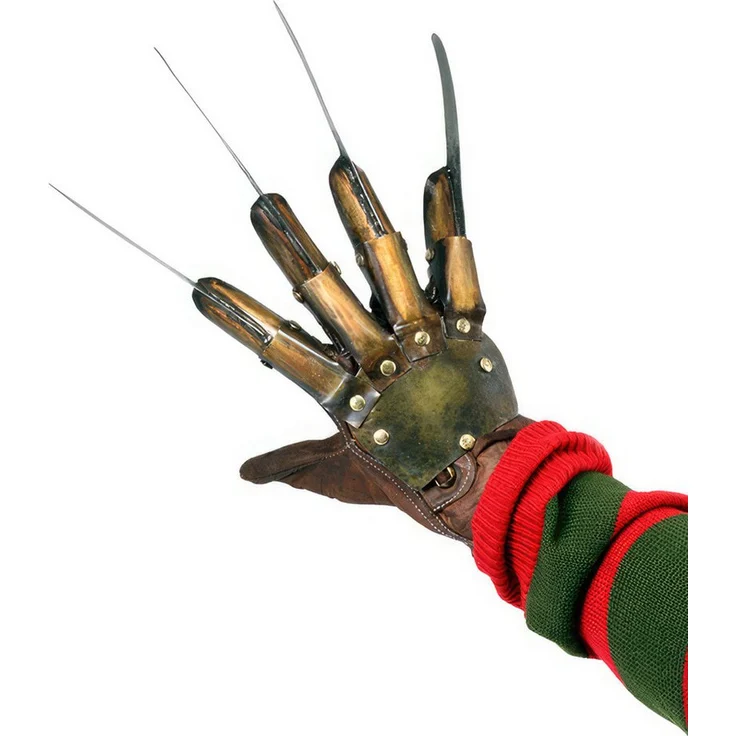 NECA Nightmare on Elmstreet Prop Replica Freddy Krueger Glove, Handschuh aus Metall, braun
