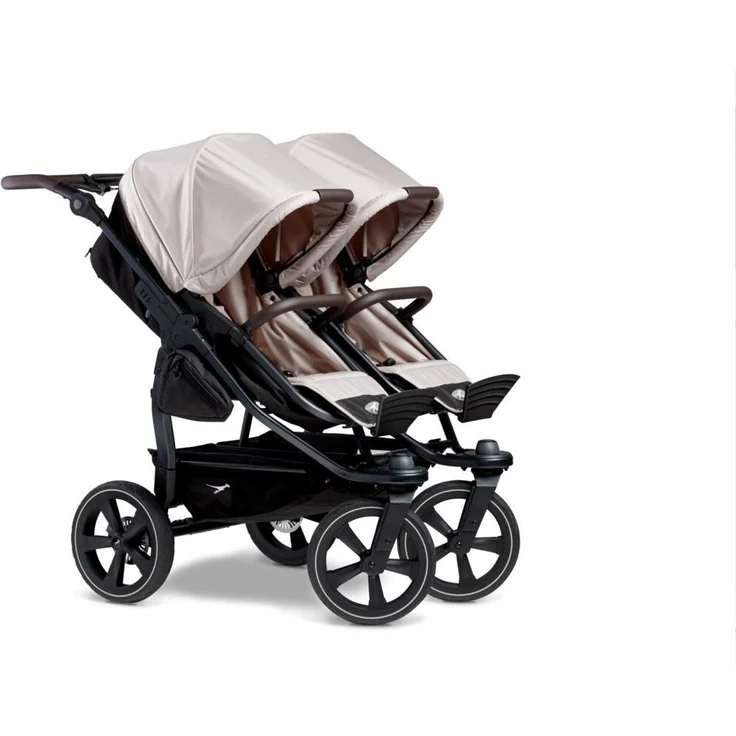 tfk Zwillings-Kombikinderwagen TFK Duo 2 2in1 Set, Kombi-Sitze & Luftbereifung, Farbe Sand