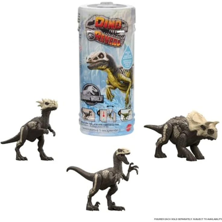Mattel Jurassic World Dino Reveal, Sammelfigur mit Farbwechsel-Effekt, 1 Stück – Bild 7