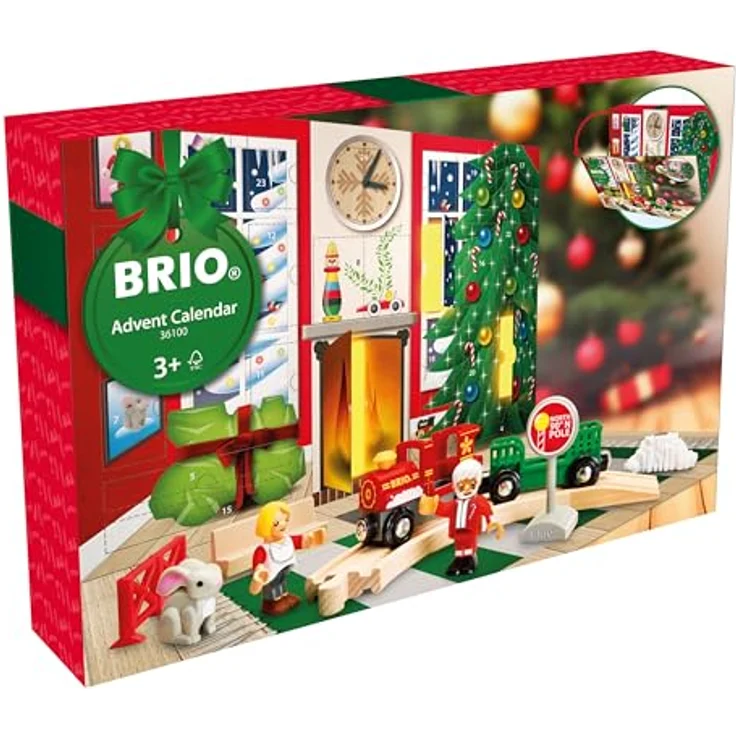 BRIO World – 36100 Adventskalender 2024 | Kompatibel mit Eisenbahnsets, Weihnachtliche Überraschungen, ab 3 Jahren – Bild 3
