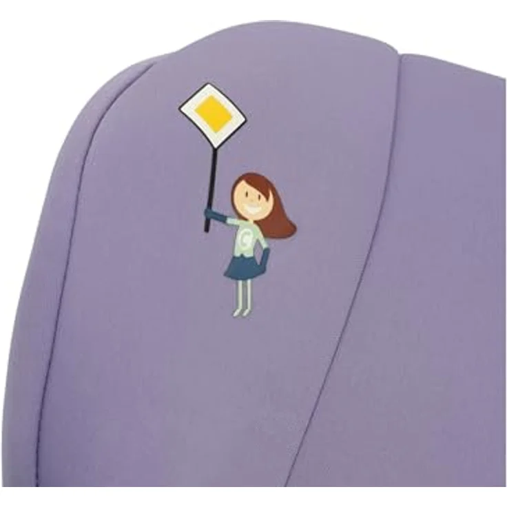 Cartrend Kindersitzerhöhung Kids lila 15-36 kg, ECE R129 zertifiziert, bequeme 10 mm Schaumstoff-Polsterung, abnehmbarer Bezug – Bild 5