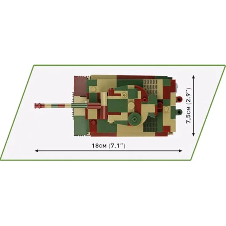 Cobi H.C. WWII P.Z.KPFW VI Tiger Ausf. E, Modellbausatz mit 422 Teile für kreative Bastler ab 8 Jahren – Bild 5