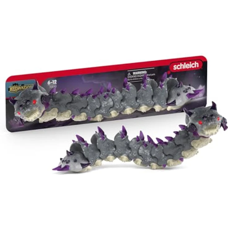 Schleich Schattenwurm (70830) Eldrador Creatures, beweglicher Körper mit stacheligen Kristallen, 26 x 4,7 x 4,2 cm – Bild 1