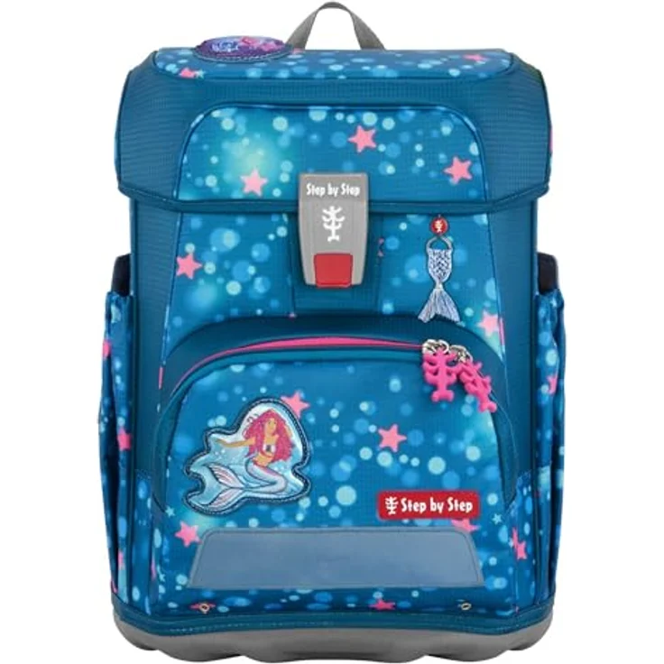 Step by Step Schulranzen-Set Cloud Mermaid Lola, 5-teilig, blau, ergonomisch mit Reflektoren, höhenverstellbar, ab 1. bis 4. Klasse, 19l – Bild 2