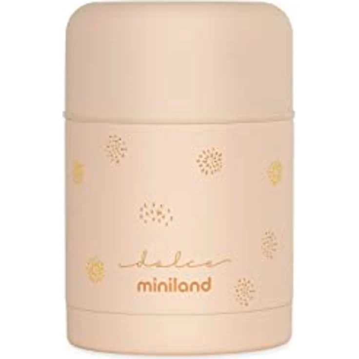 Miniland Food Thermy, Babynahrungsbehälter aus Edelstahl, isoliert, 600 ml, Vanilla – Bild 1