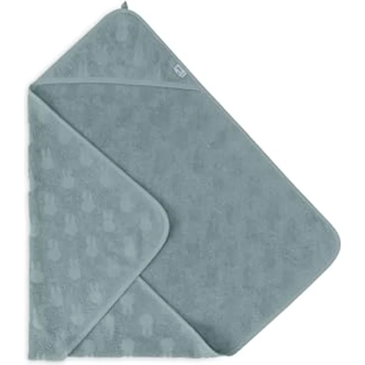 Jollein Kapuzenhandtuch Baby - Frottee, Miffy Jacquard Sea Green - 100% Baumwolle - 75x75cm - OEKO-TEX-Zertifziert - Babyhandtuch mit Kapuze – Bild 2