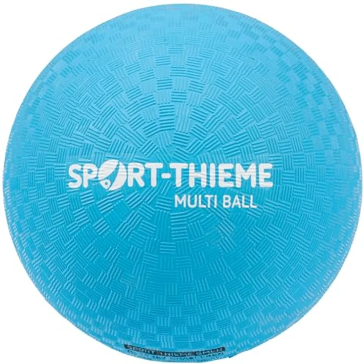 Sport-Thieme Spielball Multi-Ball, Gummi mit Nylon-Karkasse, blau, 18 cm Durchmesser, 310 g, ideal für Handball, Fußball und Basketball – Bild 2