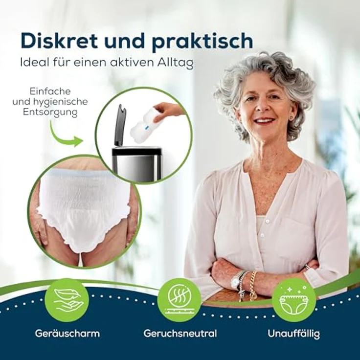 Sensalou Inkontinenz Windeln Pants Slip - Höschen Größe L (88-St), für starke Blasenschwäche – Bild 6