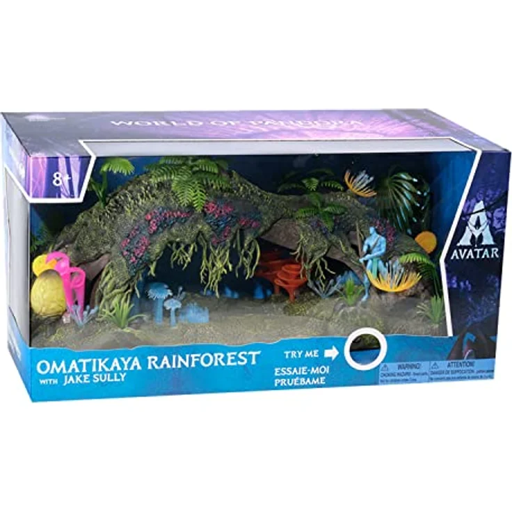 Mcfarlane Toys Avatar W.o.p Deluxe Playset Omatikaya Regenwald mit Jake Sully Figur, mehrfarbig, mit Schwarzlichtlampen und 6 Artikulationspunkten – Bild 3