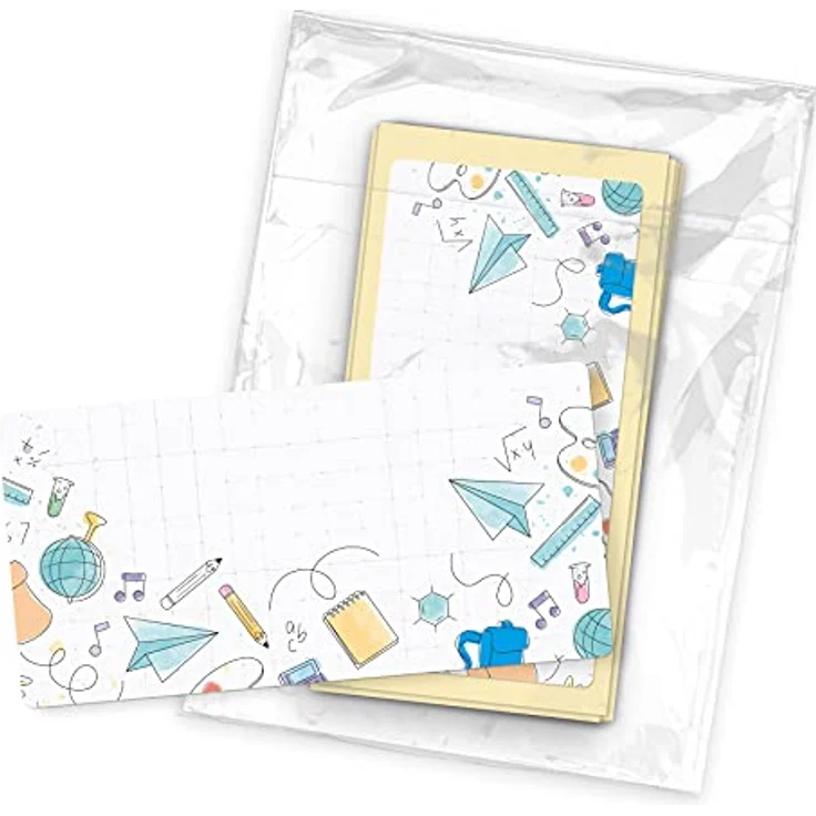 itenga 25x Namensetiketten, beschriftbare selbstklebende Aufkleber aus Haftpapier, bunt, 5x2,5cm für Schulhefte und Bücher – Bild 2
