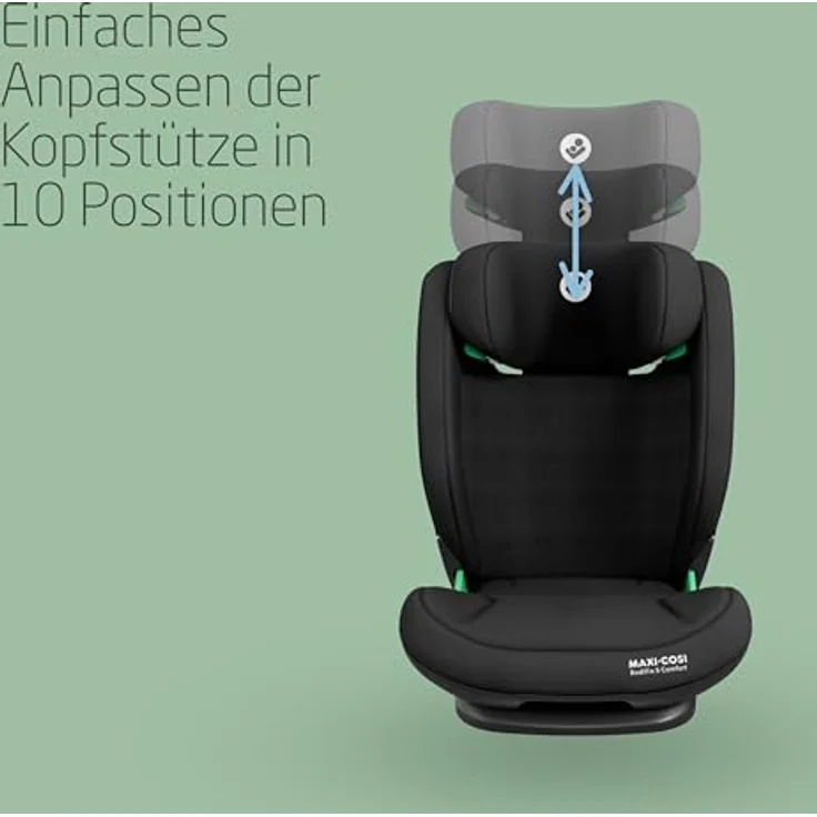 Maxi-Cosi RodiFix S Comfort i-Size, verstellbarer Kindersitz mit ISOFIX, 3 Liegepositionen, G-CELL und AirProtect Schutz, Authentic Black – Bild 9