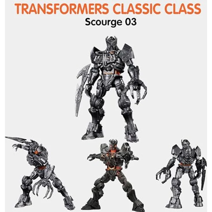 BLOKEES Transformers Figures Classic Class Scourge Action Figure, offiziell lizenziert, 13,5 x 11,5 x 9 cm, für Kinder ab 12 Jahren – Bild 3