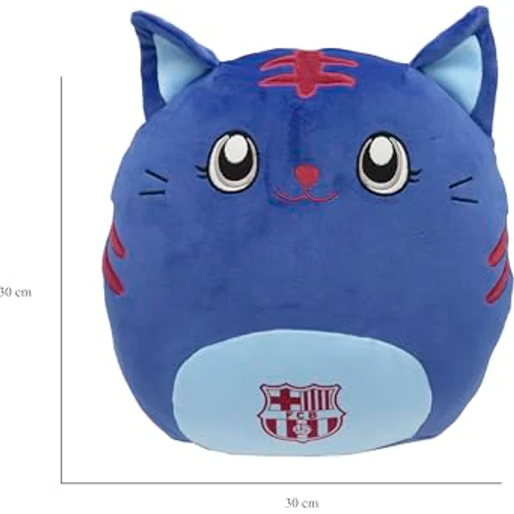 CyP Brands FC Barcelona Plüschpuppe, Katze, 30 cm, Blau, offizielles Produkt mit Barça-Wappen – Bild 4