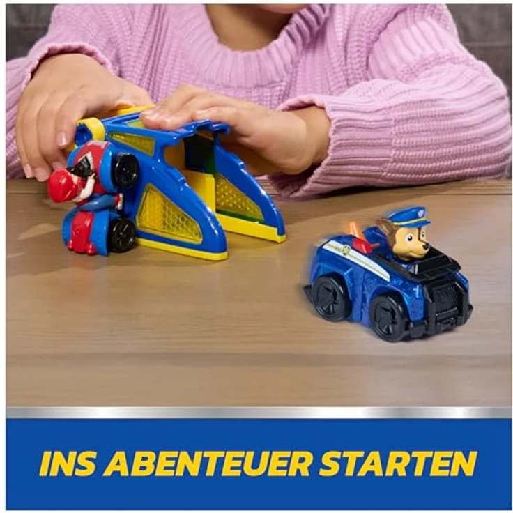 Paw Patrol PAW Pup Squad Launcher 2-Pack, inklusive Chase & Ryder, 6 cm Pup Squad Racers mit Schlüssel-Schloss Aufbewahrung – Bild 3