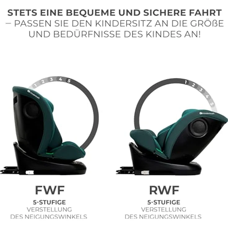 KinderKraft I-Grow, Reboarder Kindersitz gemäß ECE R129/i-Size, drehbar 360°, Neigungsverstellung, für Kinder von 40-150 cm – Bild 10