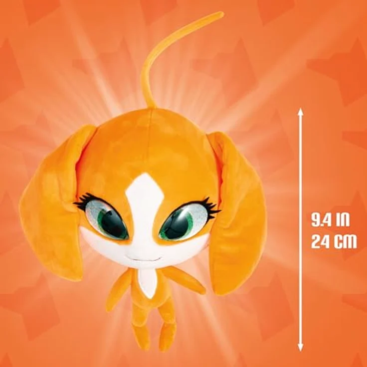 Miraculous Barkk, 24 cm Plüschfigur mit funkelnden Augen und Glitzereffekten, kuschelig weich – Bild 5