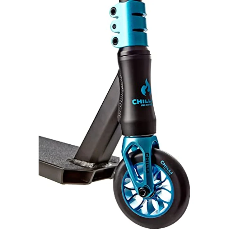Chilli Stuntscooter Chilli Pro Reaper Stunt-scooter Wave Blau + Fantic26 Griptape - Stunt-scooter für Kinder ab 8 Jahre, 110mm Alu Core Wheels, ABEC 9 Bearings, 3,8 kg, Blau – Bild 6