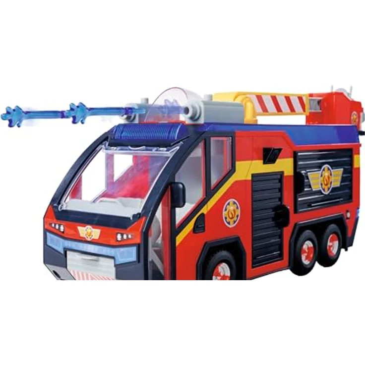 Simba Sam Jupiter, Feuerwehrlöschwagen mit ausziehbarer Leiter und Platz für Figuren – Bild 17