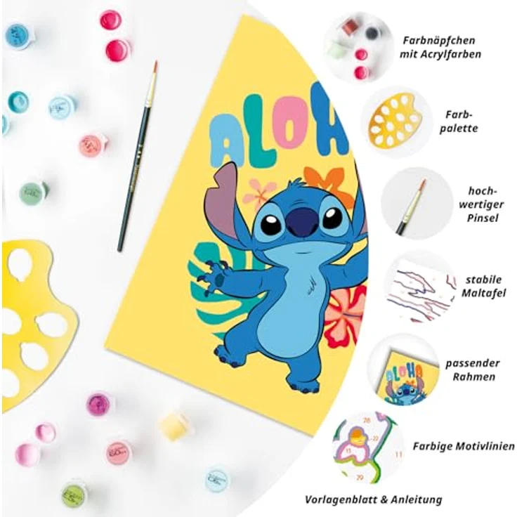 Ravensburger - Malen nach Zahlen 23767 - Disney Stitch - Kinder ab 9 Jahren – Bild 5