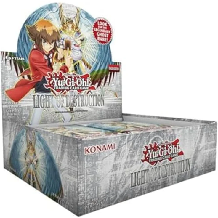 Konami Yu-Gi-Oh! Light of Destruction Booster Display Reprint Englisch, Trading Card Game mit 100 Karten, inkl. Ghost Rare "Honest\ – Bild 1