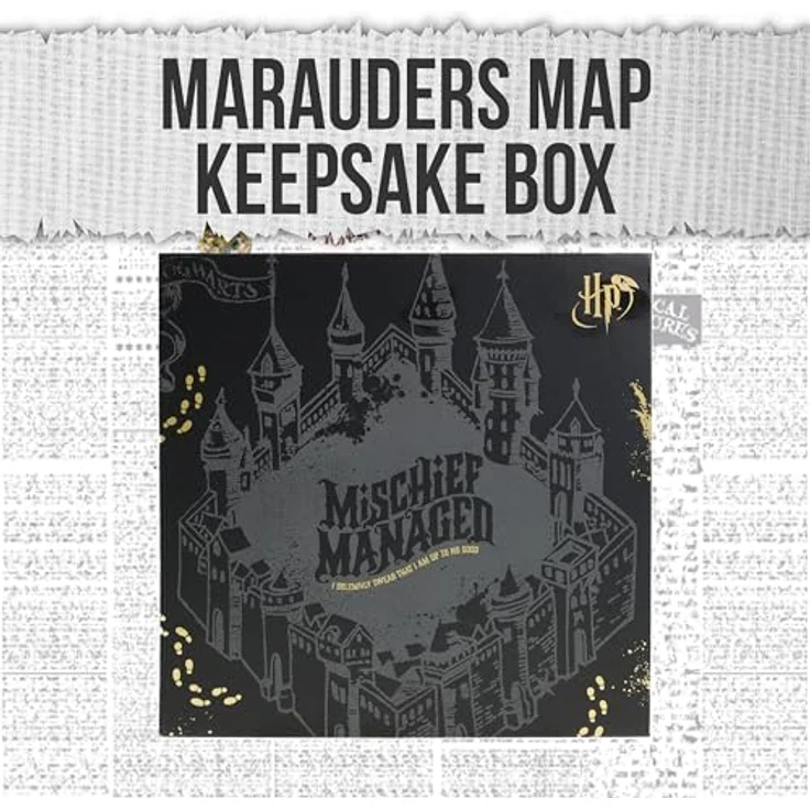 Blue Sky Studios Harry Potter Geschenkbox, Karte des Rumtreibers mit Schreibset, Sammelfigur – Bild 2