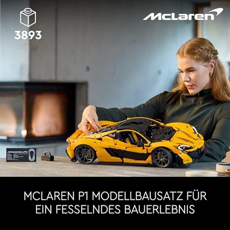 LEGO Technic McLaren P1, Modell-Auto 42172, für Erwachsene, Supersportwagen mit V8-Kolbenmotor und 7-Gang-Getriebe – Bild 2