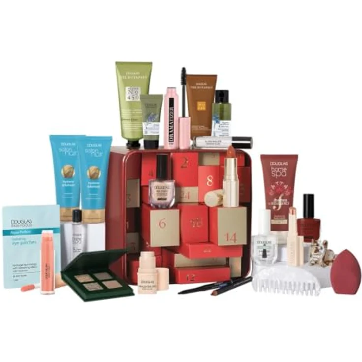 Douglas Skin Focus Luxury Adventskalender 2025 – Make-up & Pflege mit 24 exklusiven Produkten, inkl. Dramatischer Mascara schwarz, Lippenstift Spicy Flirt und Eyeshadow Palette mit 4 Farben – Bild 4