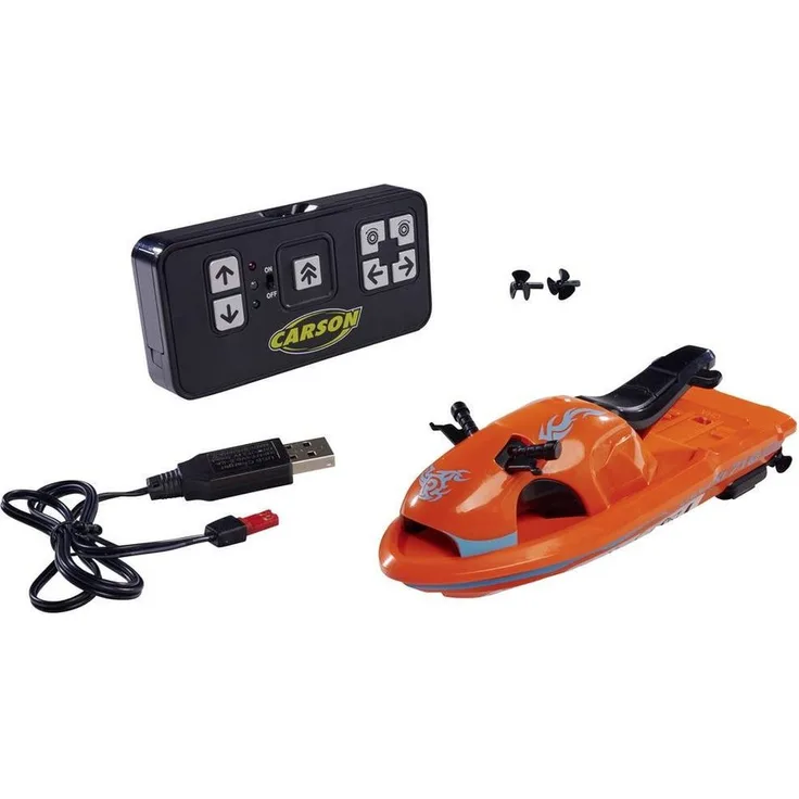 CARSON RC-Boot 2.4G, Nano Racer Jetski mit 2.4 GHz Funkfernbedienung, LiPo Akku und wasserfester RC-Komponenten