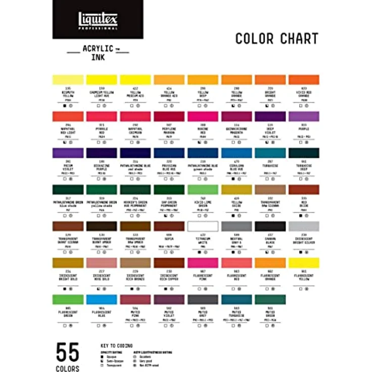 Liquitex Professional Acrylfarben Ink, 30 ml, hochpigmentierte Airbrushfarbe in irisierendem hellem Gold, wasserfest und vielseitig einsetzbar – Bild 3