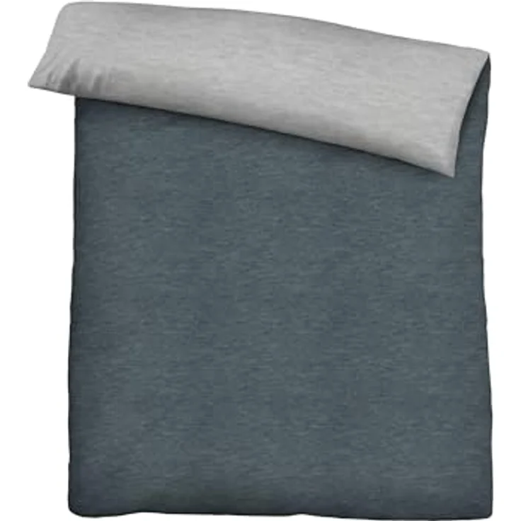Traumhaft schlafen - Castell - Markenbettwäsche Bettwäsche Jersey 0070732 Uni 1x 135x200 cm + 1x 80x80 cm, Titanium - 100% Baumwolle, hautsympathisch, atmungsaktiv – Bild 2
