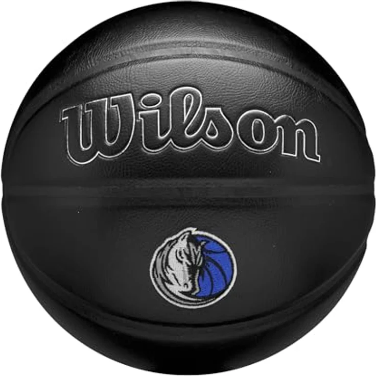 Wilson NBA Basketball Dallas Mavericks, Lederverbundstoff mit gesticktem Mannschaftswappen, für Innenbereich – Bild 1