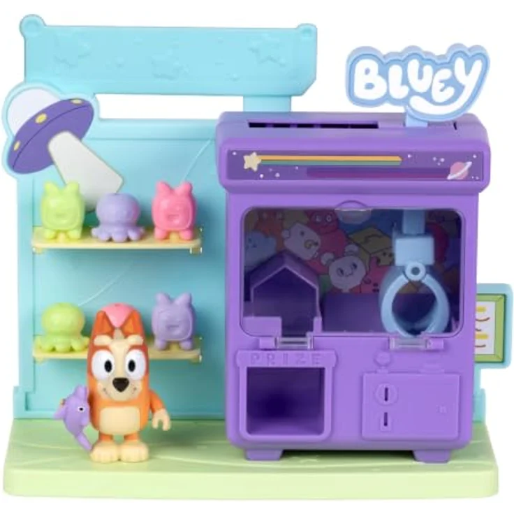 BlueY Mini-Spielset Bingos Greifautomat mit 6 Geschenken, exklusive Bingo-Figur 6,3 cm, bewegliche Gelenke, inspiriert von „Der Greifer“ – Bild 3