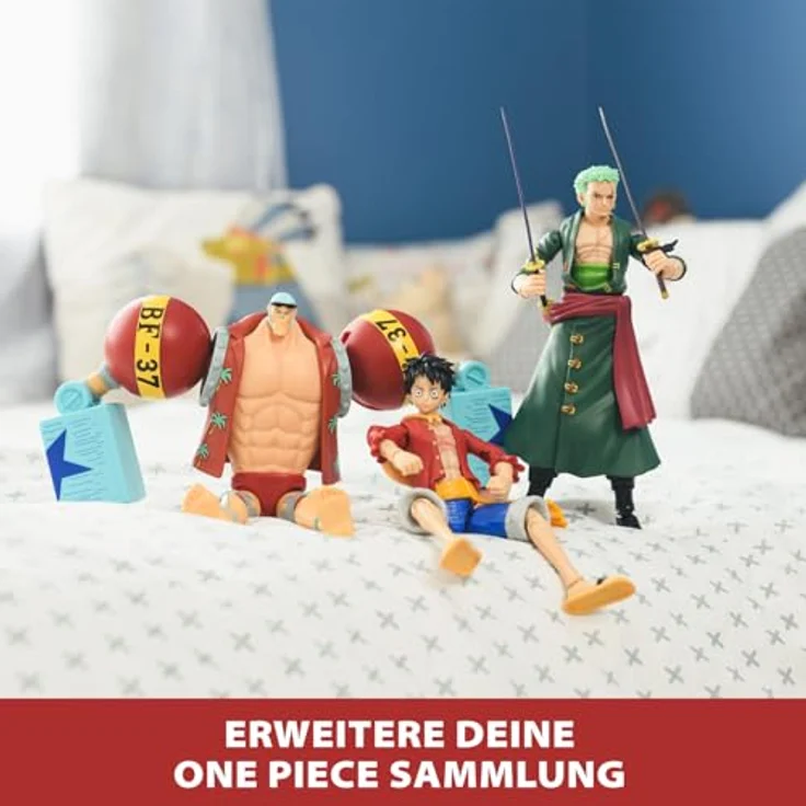 BANDAI Anime Heroes One Piece Figur 17 cm Monkey D. Ruffy - Bewegliche Manga Figur mit 16 Gelenkpunkten - Offizielle Lizenz – Bild 5