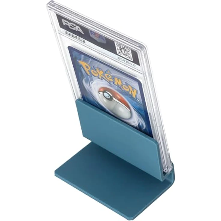 Feldherr 5er Set Kartenständer für Graded und Trading Cards, aqua blue, stabiler Kunststoff mit 10° Neigungswinkel für optimale Präsentation – Bild 3