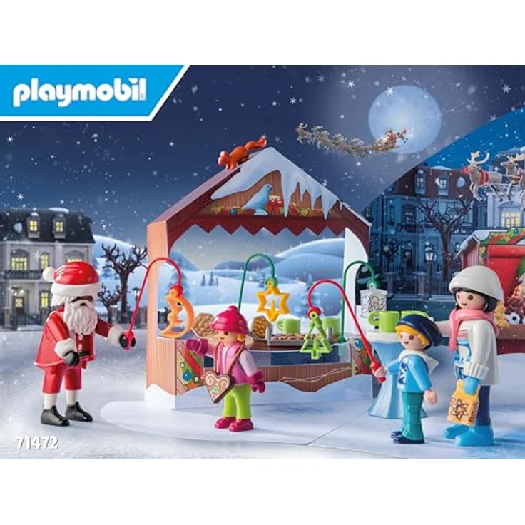 PLAYMOBIL 71472 Adventskalender: Ausflug auf den Weihnachtsmarkt, 24 Überraschungen, Mehrfarbig – Bild 7
