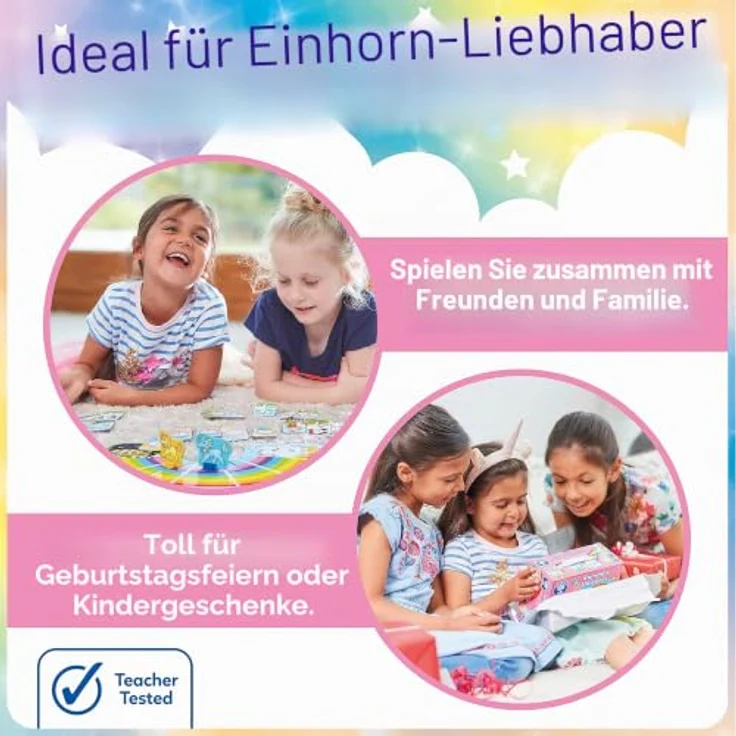 Orchard Rainbow Unicorns, Brettspiel für 2-4 Spieler, Regenbogen-Spielbrett zur Farbenzuordnung, empfohlenes Alter 3-5 Jahre – Bild 3