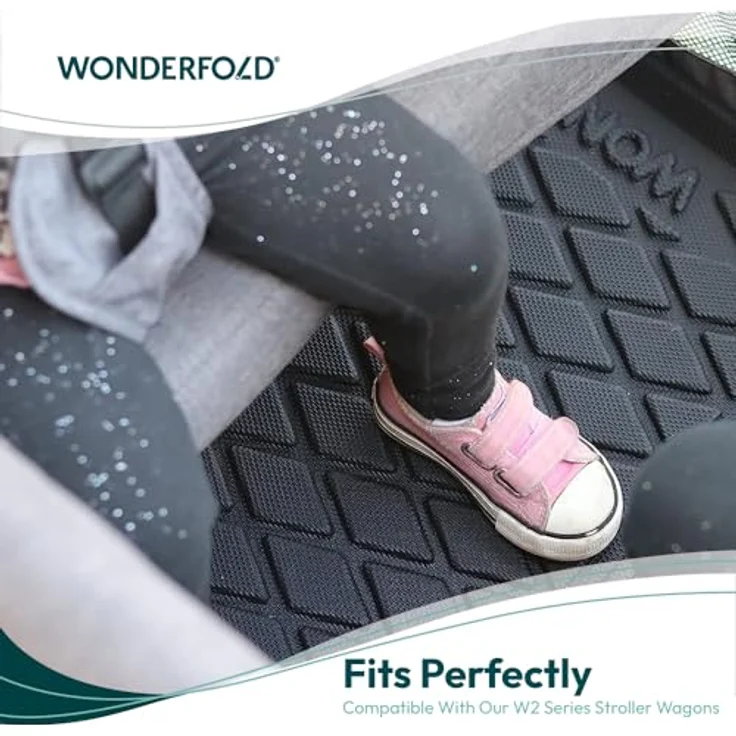 WonderFold Allwettermatte Black, robuste, wasserabweisende Matte mit rutschfester Oberfläche und erhöhten Rändern für W2 Modelle – Bild 2