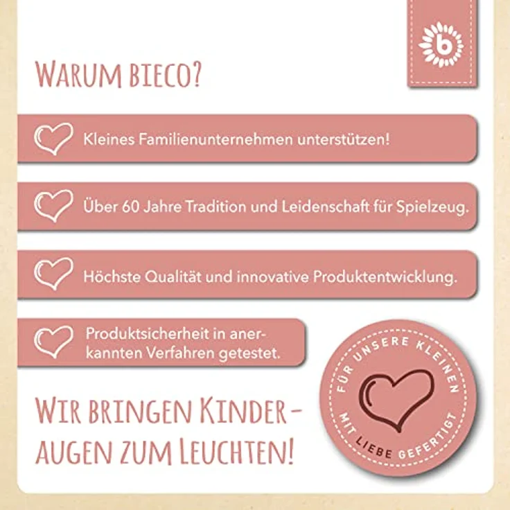 Bieco Plüschgreifling Reh mit Rassel 14 x 9 cm beige/ rosa – Bild 8