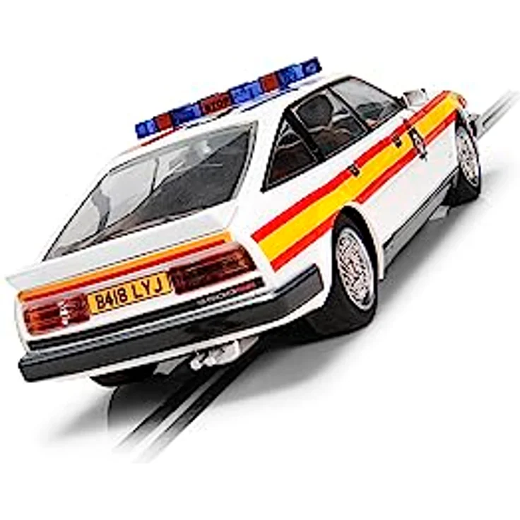Scalextric Rover SD1 Police Edition Classic Street, Rennbahnauto mit funktionierenden Polizei-Lichtern und vollem Innenraum – Bild 4