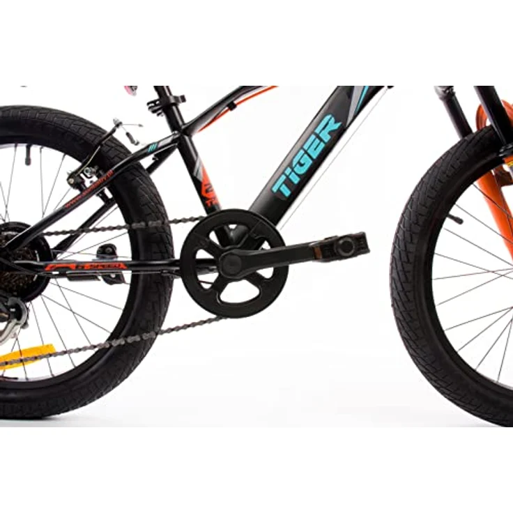 Sun Baby Jungenfahrrad 20 Zoll Kinderfahrrad Tiger Bike Jungen, 6 Gang Shimano, verstellbar (Schwarz Türkis Grau Orange) – Bild 5
