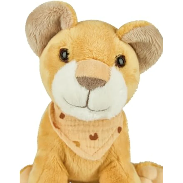 Sterntaler Kuscheltier L LÖWE Leo, Mattgelb, aus weichem Stoff, gefüllt mit Polyesterwatte, mit Musselin Schal – Bild 5