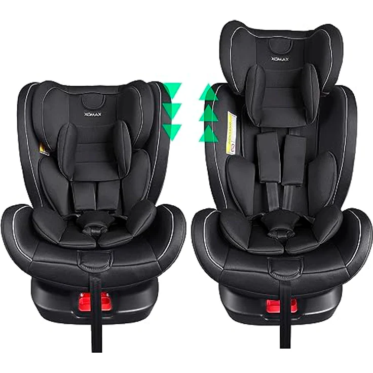 XOMAX Autokindersitz Selena, mit 360° Drehfunktion, Isofix und verstellbarer Kopfstütze, blau – Bild 2