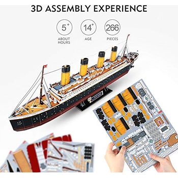 3D-Puzzle Titanic – Modellbausatz Aus Schaumstoff, 45 Cm Lang, 35 Teile, Kein Kleber Nötig