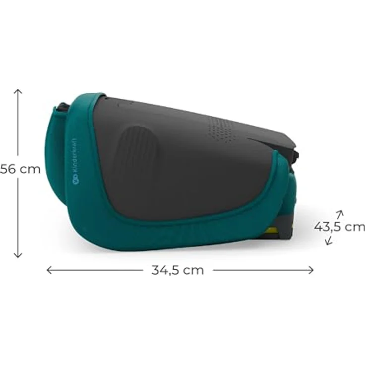 KinderKraft Unity 2 I-Size, Kindersitz mit ISOFIX, 5-fach verstellbarer Rückenlehne, erweiterter Seitenaufprallschutz, Air FLOW Belüftungssystem, faltbares Design, GRÜN – Bild 12