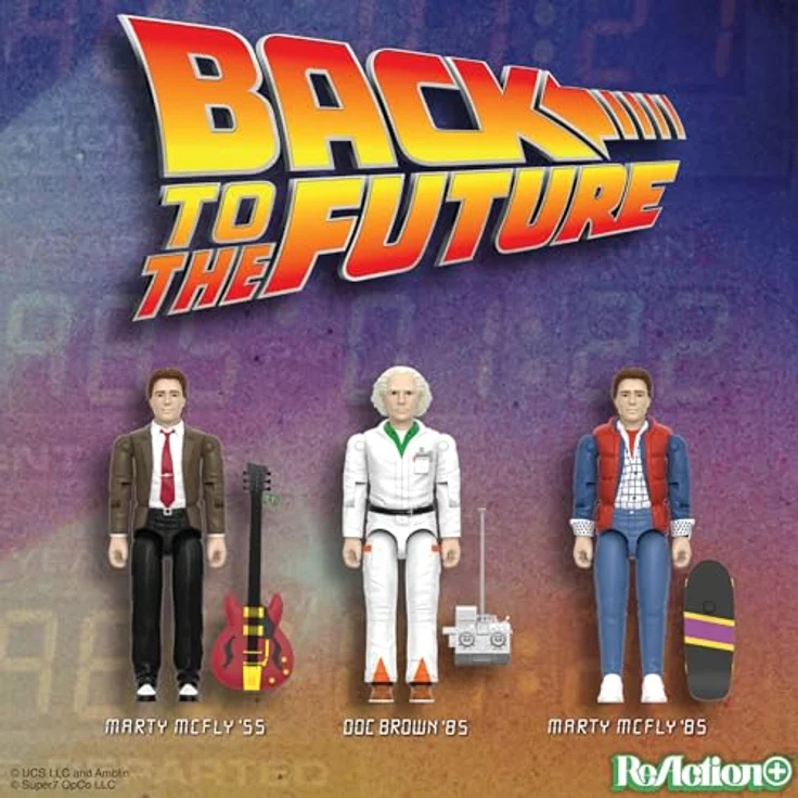 Super7 Zurück in die Zukunft ReAction+ Actionfigur Wave 01 Marty McFly '85, Retro-Style mit 12 Gelenkpunkten – Bild 5