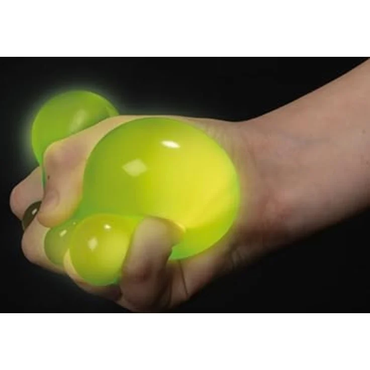 Toi-Toys Glow in the Dark Wurfbälle, 12er Set mit 6 blauen und 6 grünen Bällen, fluoreszierend, Durchmesser 6 cm – Bild 3