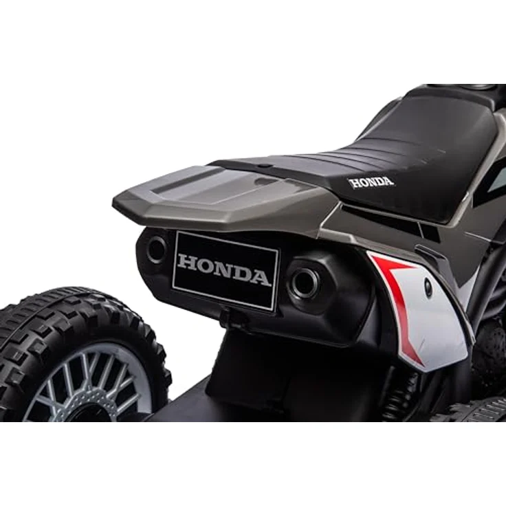 sun baby Honda Kinder Elektromotor, Elektro Kindermotorrad ab 18 Monaten, 1x30W, 3km/h, Grau, mit Vorderscheinwerfer und Hupe, Vorwärts- und Rückwärtsgang – Bild 4